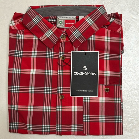 Craghoppers NOSILIFE BALBOR LONG SLEEVE SHIRT - Srirracha Chk - Picture 15 of 15